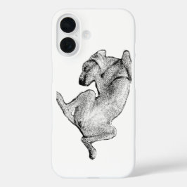 Upside Down and Unbothered – Dog Art Phone Case iPhone 16ケース