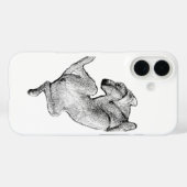 Upside Down and Unbothered – Dog Art Phone Case Case-Mate iPhoneケース (裏面 (横))