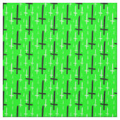upside down inverted cross acid green black ファブリック (見本)