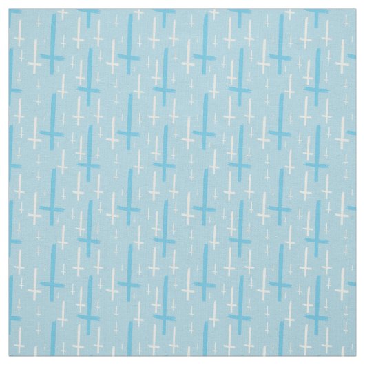 upside down inverted cross pastel blue ファブリック (見本)