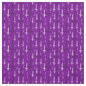 upside down inverted cross purple ファブリック (見本)