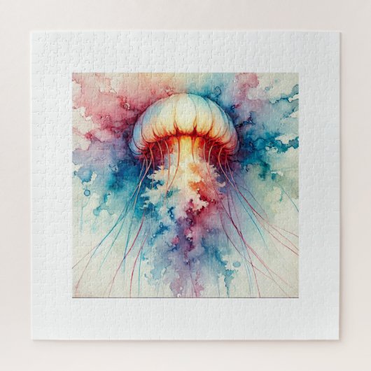 Upside Down Jellyfish 050824AREF123 - Watercolor ジグソーパズル (縦)