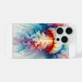 Upside Down Jellyfish 050824AREF123 - Watercolor iPhoneケース (裏面横)