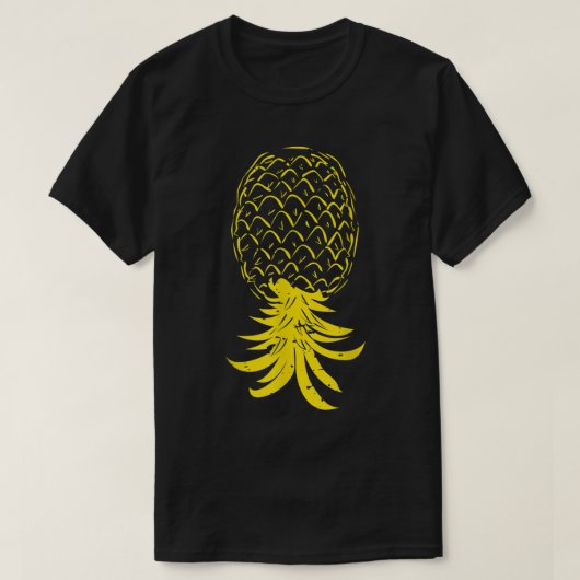 Upside Down Pineapple Retro Design Tシャツ (デザイン正面)