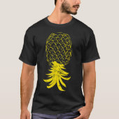 Upside Down Pineapple Retro Design Tシャツ (正面)