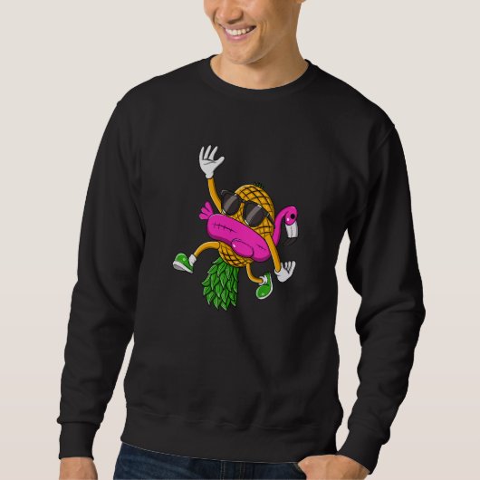 Upside Down Pineapple Swinger Flamingo for Men Wom スウェットシャツ (正面)