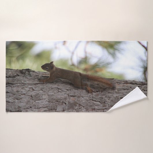 Upside Down Squirrel Bath Towel バスタオル (バスタオル)