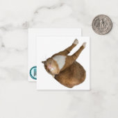 Upside-Down Sunshine Cat ノートカード (正面/裏面インサイチュ)