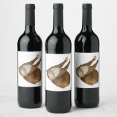 Upside-Down Sunshine Cat ワインラベル (ボトル)