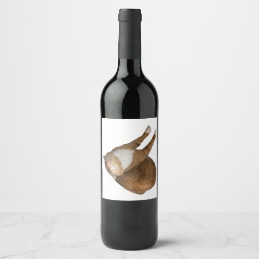 Upside-Down Sunshine Cat ワインラベル (正面)