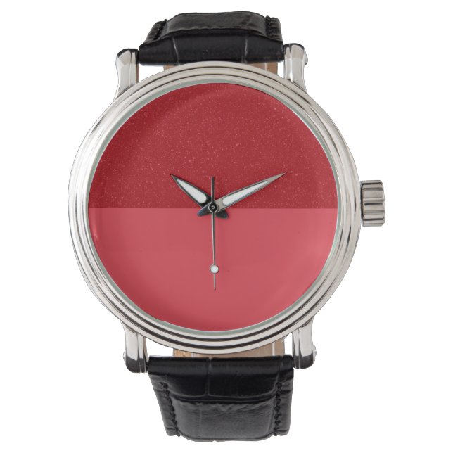 Upside Horizon Tomato Red Watch – カスタマイズ可能 腕時計 (正面)
