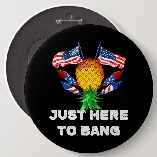 Upside Pineapple SwingerここにBang 4t 缶バッジ (正面&裏面)