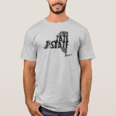 Upstateニューヨークメンズタイプエラーの地図 Tシャツ (正面)