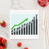 Upward Trend Graph Paper Napkins スタンダードランチョンナプキン (インサイチュ)