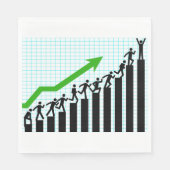 Upward Trend Graph Paper Napkins スタンダードランチョンナプキン (正面)
