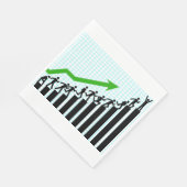 Upward Trend Graph Paper Napkins スタンダードランチョンナプキン (角)
