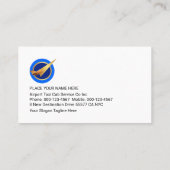 Upwards Airlift Plane Flying Airport 名刺 (裏面)