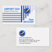 Upwards Airlift Plane Flying Airport 名刺 (正面/裏面)