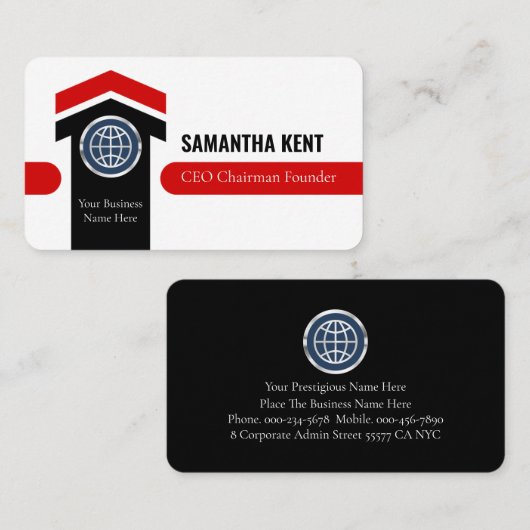 Upwards Successful Arrowhead Chairman 名刺 (正面/裏面)