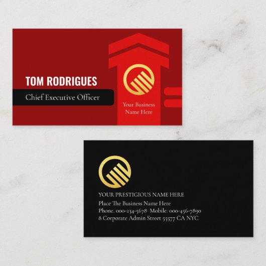 Upwards Successful Arrowhead Executive 名刺 (正面/裏面)