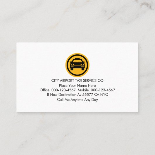 Upwards Yellow Sky Arrows Airport Runway 名刺 (裏面)