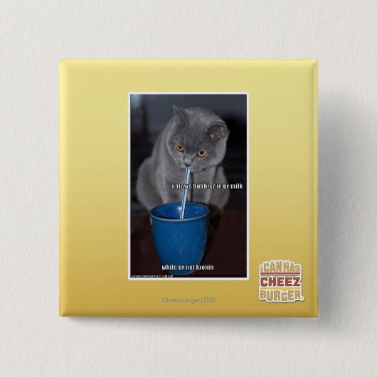 urのミルクの打撃の泡 缶バッジ (正面)