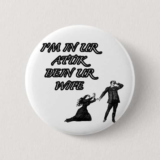 urのattikでは、beinのurの妻 缶バッジ (正面)