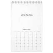 "UR fav "foto"/月"カレンダーの追加" カレンダー (1月 2026)