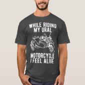Ural motorcycle offroad motorcyclist  (3) tシャツ (正面)