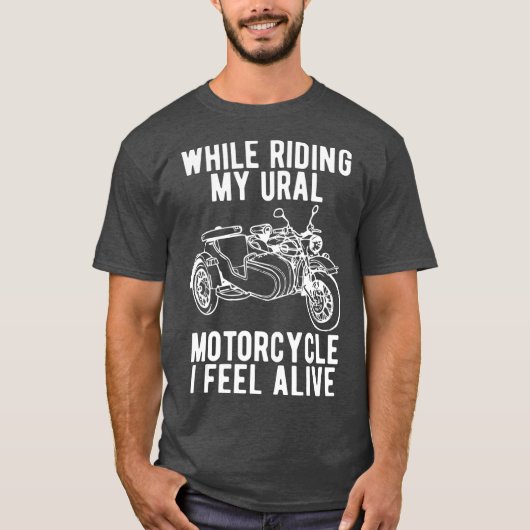 Ural motorcycle offroad motorcyclist  (3) tシャツ (正面)