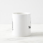 Ural Owl Black & White Coffee Mug コーヒーマグカップ (中央)