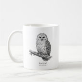 Ural Owl Black & White Coffee Mug コーヒーマグカップ (左)