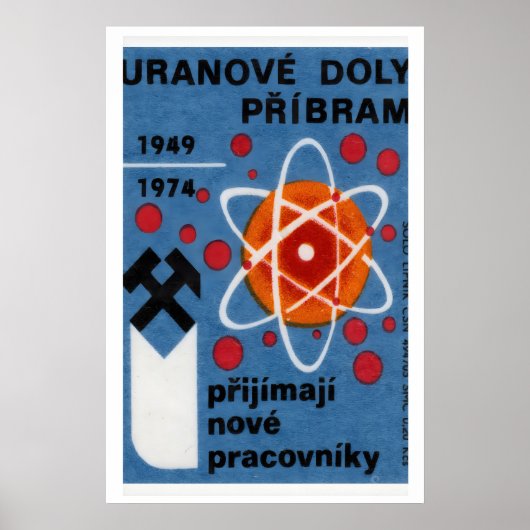 Uranium Mining - Matchbox Print - Czech Wall Art ポスター (正面)