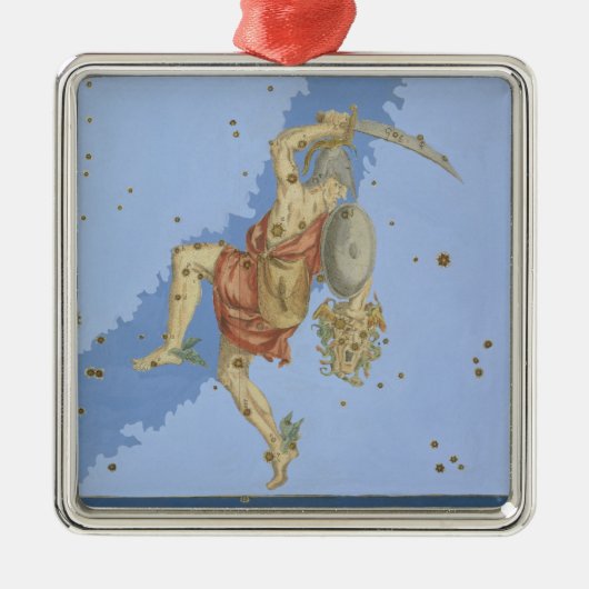 「Uranometriaからのクラゲの頭部とのPerseus、 メタルオーナメント (正面)