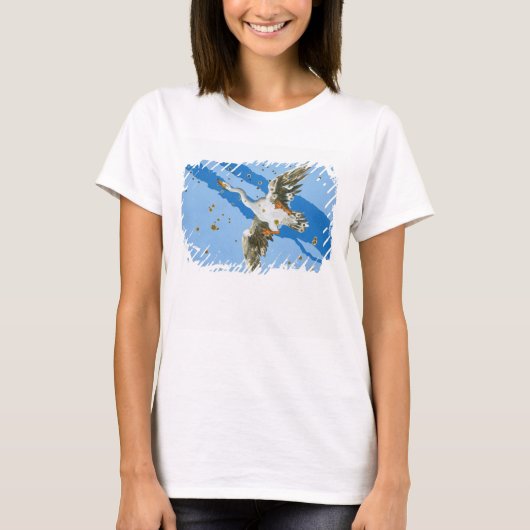 「Uranometria」のwritteからの白鳥座の星座、 Tシャツ (正面)