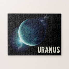 Uranus blue planet 3d universe space illustration ジグソーパズル