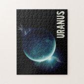 Uranus blue planet 3d universe space illustration ジグソーパズル (縦)
