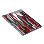 Urban お洒落 Skyline Notebook - はっきりした Red, Black, an ノートブック (右側)