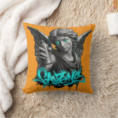 Urban Angel Graffiti Cushion – Broken Statue Stree クッション (ブランケット)