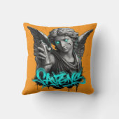 Urban Angel Graffiti Cushion – Broken Statue Stree クッション (裏面)