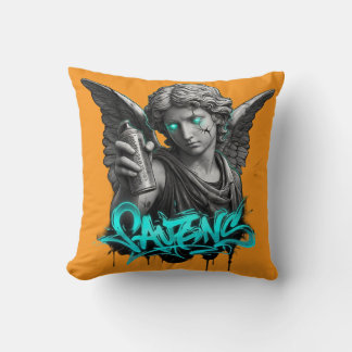 Urban Angel Graffiti Cushion – Broken Statue Stree クッション