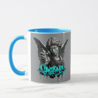 Urban Angel Graffiti Mug – Broken Statue Street Ar マグカップ