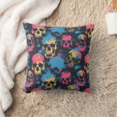 Urban Art Skull Pillow Design A46 クッション (ブランケット)