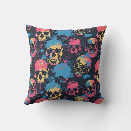 Urban Art Skull Pillow Design A46 クッション (裏面)