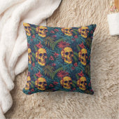 Urban Art Skull Pillow Design A49 クッション (ブランケット)