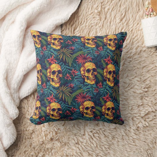 Urban Art Skull Pillow Design A49 クッション (ブランケット)