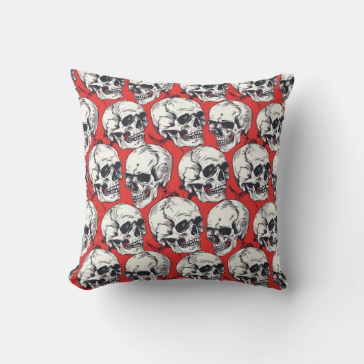 Urban Art Skull Pillow Design B2 クッション (正面)