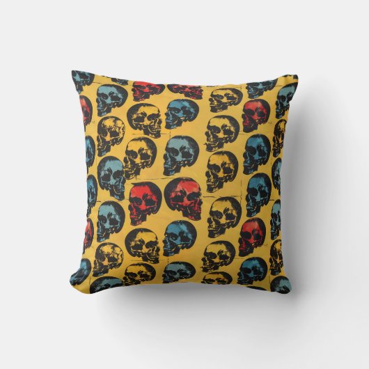 Urban Art Skull Pillow Design, Cojín B46 クッション (正面)