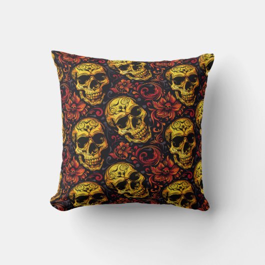 Urban Art Skull Pillow Design, Cojín B48 クッション (正面)
