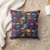 Urban Art Skull Pillow Design, Cojín B49 クッション (ブランケット)